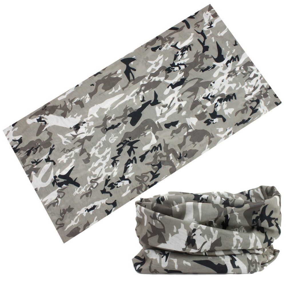 Multi-function Headwear/ Face Mask - Lt Gray Camo
